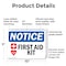 Signmission First Aid Kit, 10 in W x Rectangle, Plastic OS-2PACK-NS-P-710-L-12749 - alternate 3